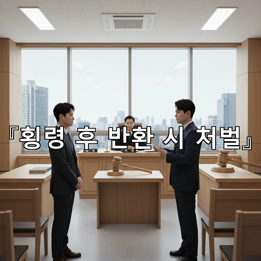 횡령후반환시처벌 반환한 뒤에도 형사책임 남는지 핵심만 정리