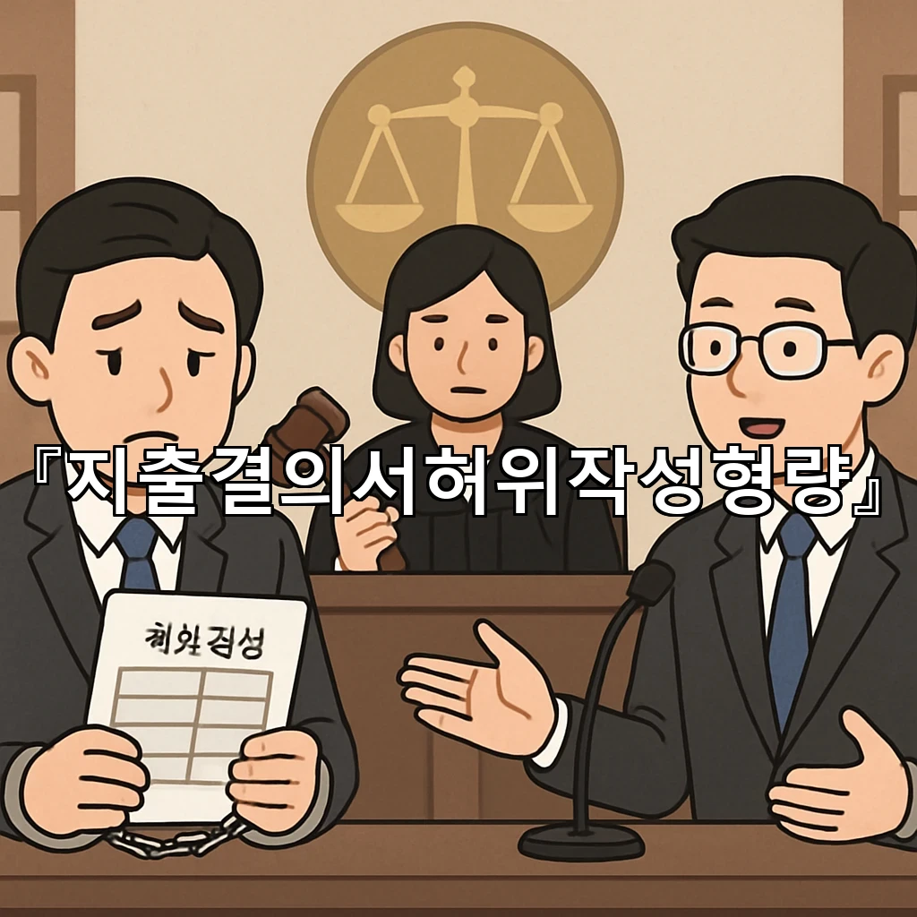 지출결의서허위작성형량 사안에서 쟁점이 되는 판단 기준 정리