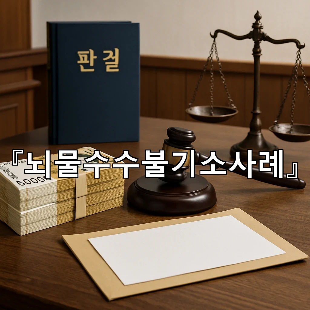 뇌물수수불기소사례 공방의 흐름을 읽는 첫 번째 판단 기준