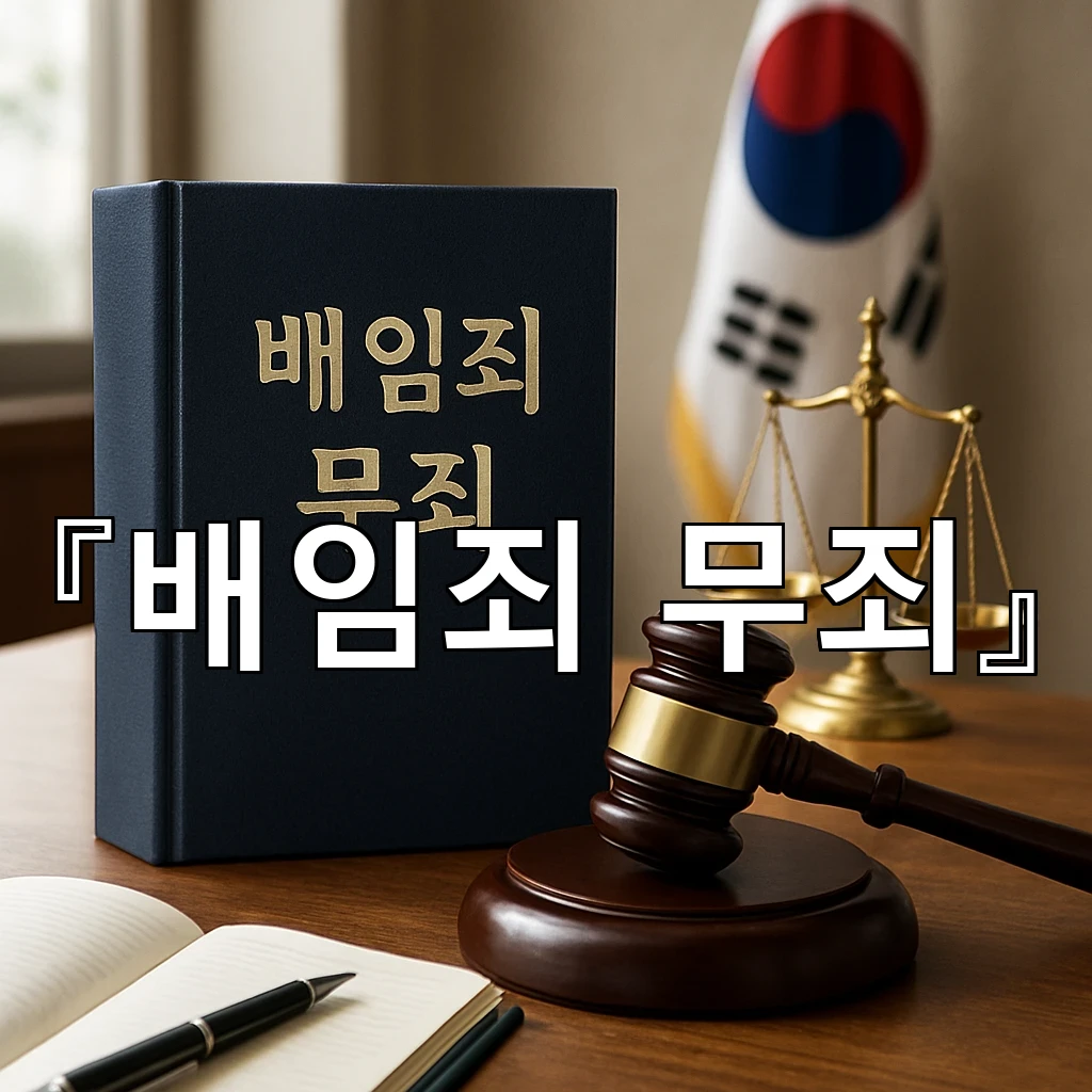 배임죄무죄 증거의 결을 다시 살피는 핵심 판단 포인트 정리