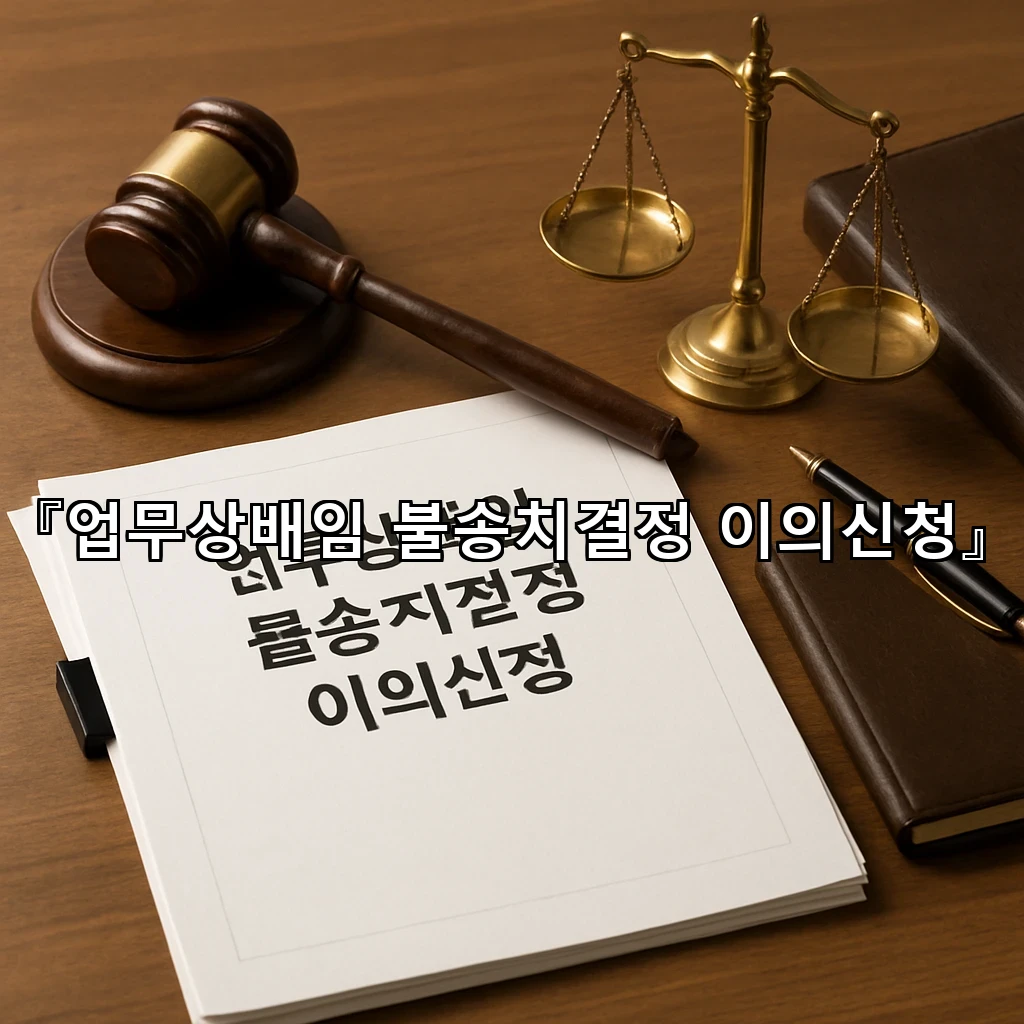 업무상배임불송치결정이의신청 절차를 다시 짚어보는 핵심 정리