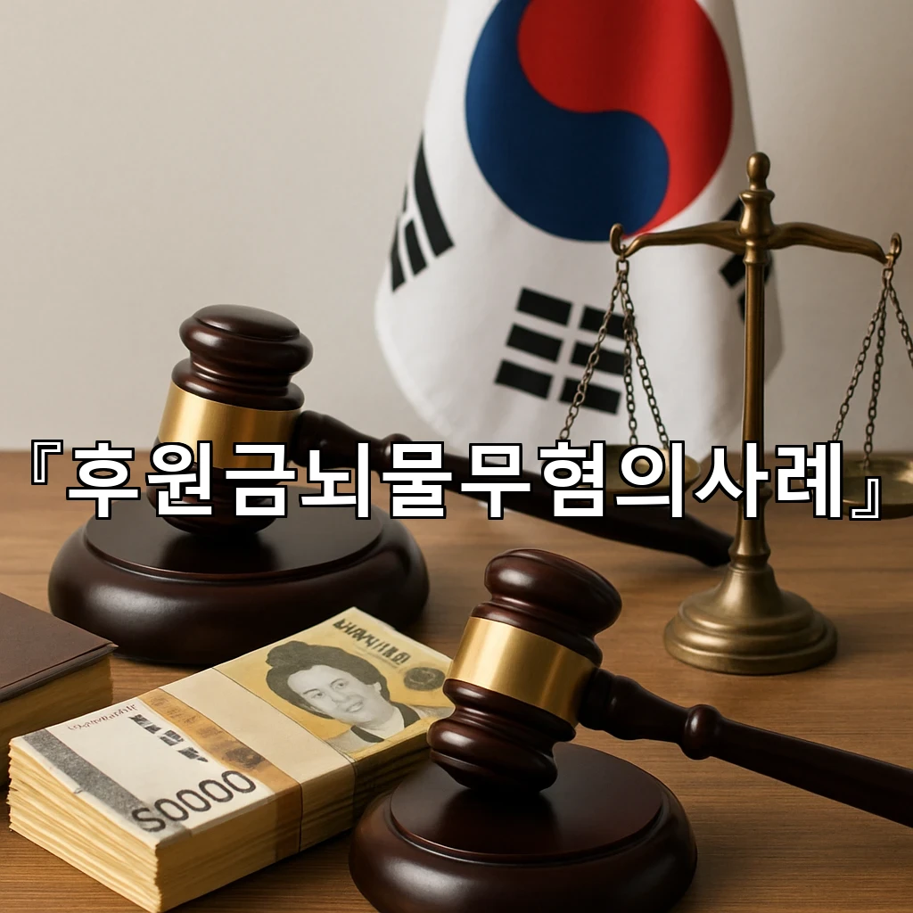 후원금뇌물무혐의사례 사건의 흐름을 정리하는 시선과 판단 기준