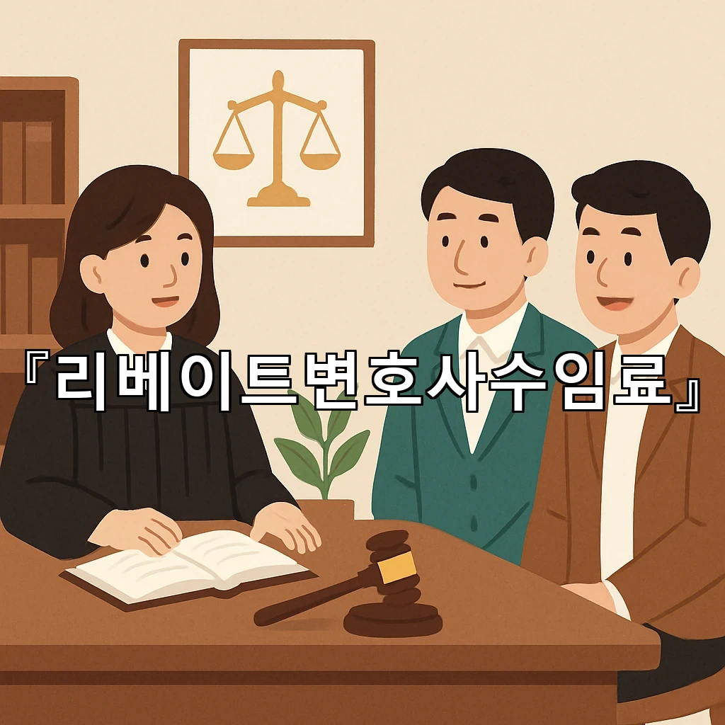 리베이트변호사수임료 계약 전 꼭 살펴야 할 기준과 흐름 정리