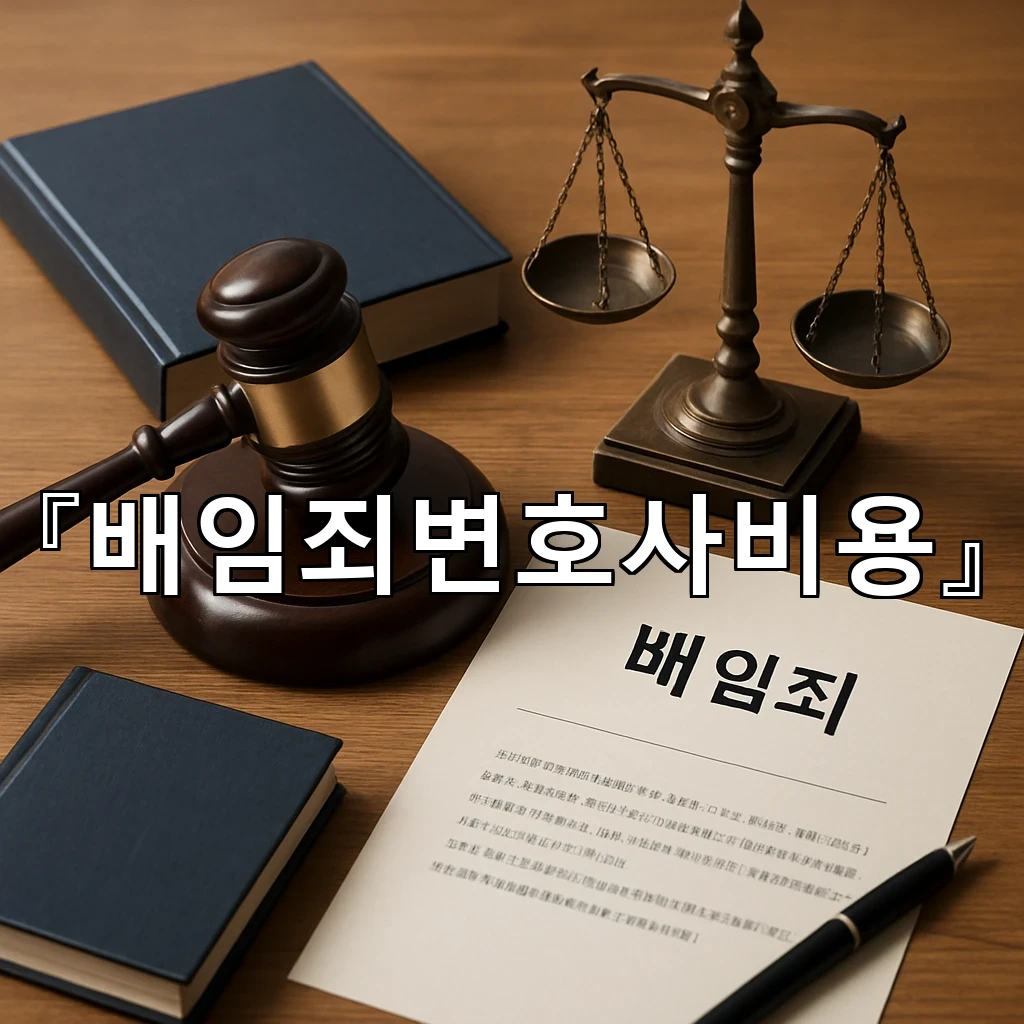 배임죄변호사비용 사건 흐름 따라 달라지는 계산 기준 정리
